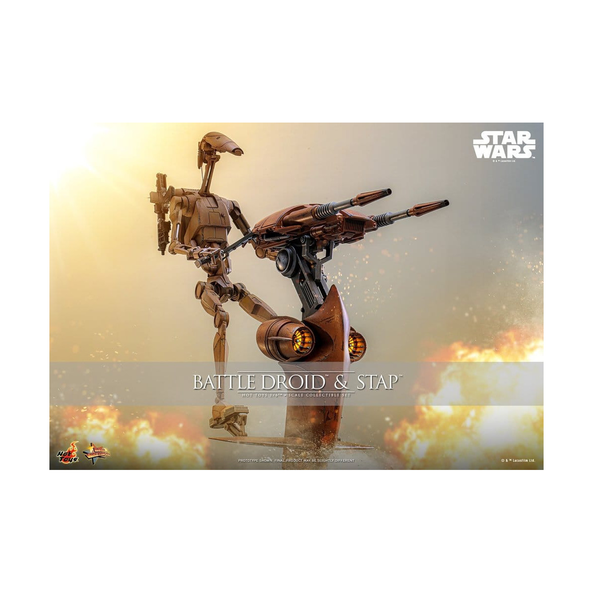 Hot Toys - Droide de Batalla y STAP MMS 1/6 - Star Wars: La Amenaza Fantasma MMS887