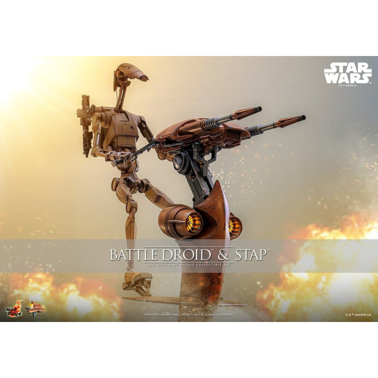 Hot Toys - Droide de Batalla y STAP MMS 1/6 - Star Wars: La Amenaza Fantasma MMS887