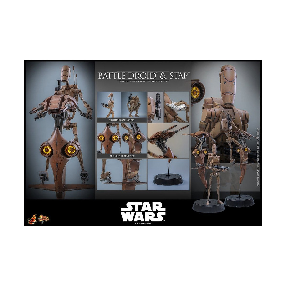 Hot Toys - Droide de Batalla y STAP MMS 1/6 - Star Wars: La Amenaza Fantasma MMS887