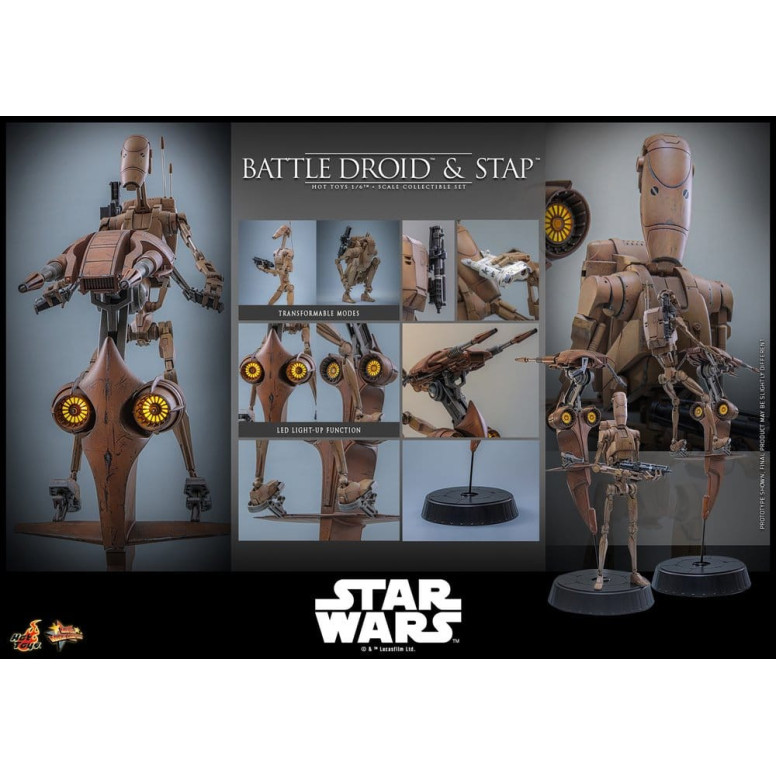 Hot Toys - Droide de Batalla y STAP MMS 1/6 - Star Wars: La Amenaza Fantasma MMS887