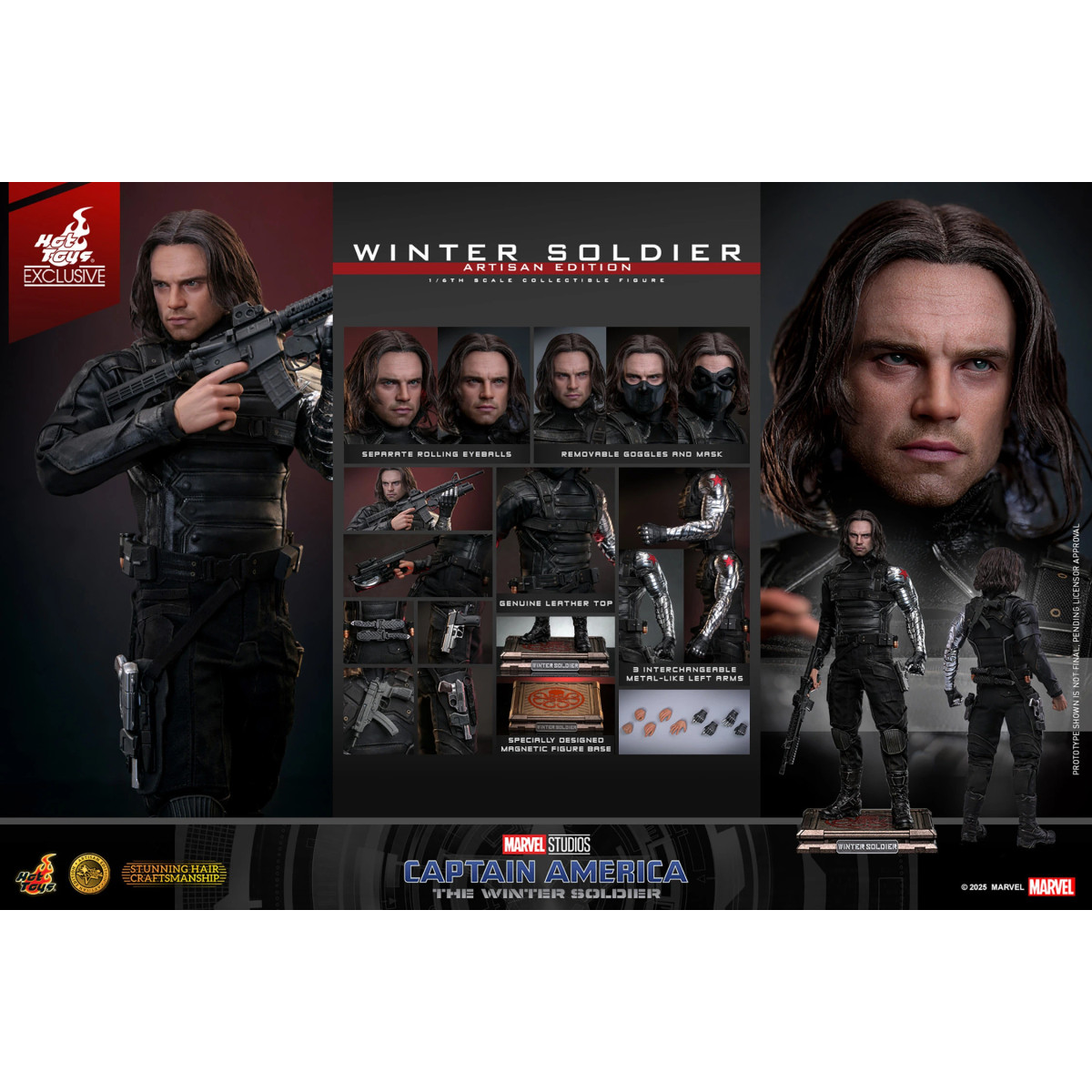 Hot Toys - Soldado de Invierno Edición Artesana MMS 1/6 - Captain America: El Soldado de Invierno
