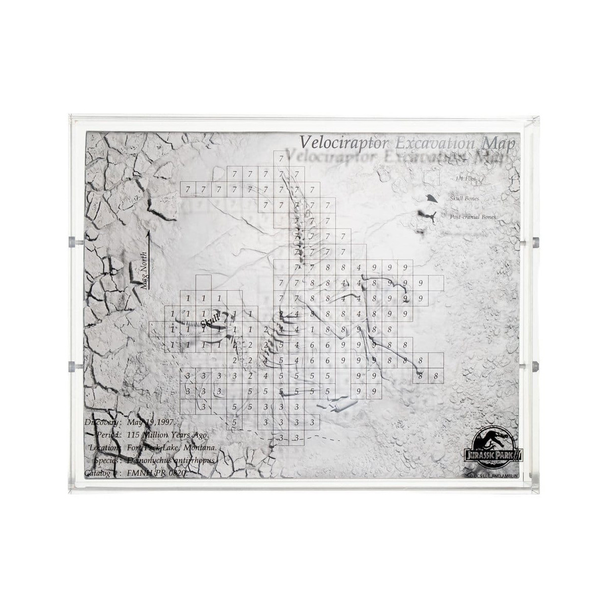 ECC Elite Creature Collectibles - Jurassic Park 3 Velociraptor Dig Map