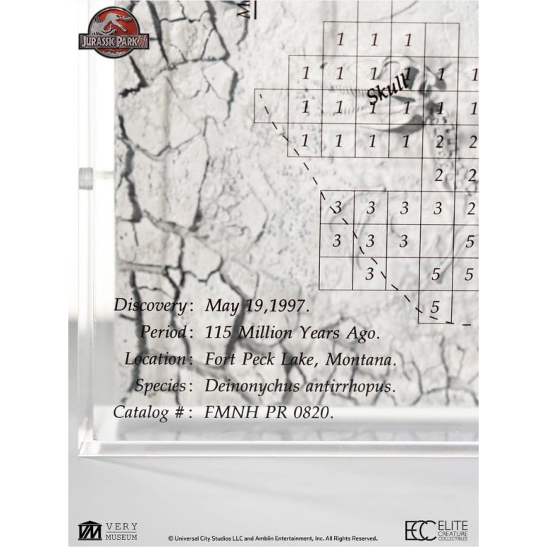 ECC Elite Creature Collectibles - Jurassic Park 3 Velociraptor Dig Map