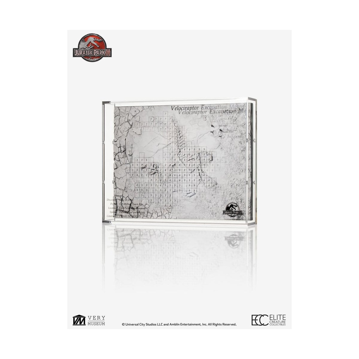 ECC Elite Creature Collectibles - Jurassic Park 3 Velociraptor Dig Map