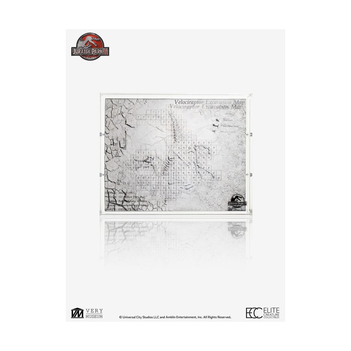 ECC Elite Creature Collectibles - Jurassic Park 3 Velociraptor Dig Map