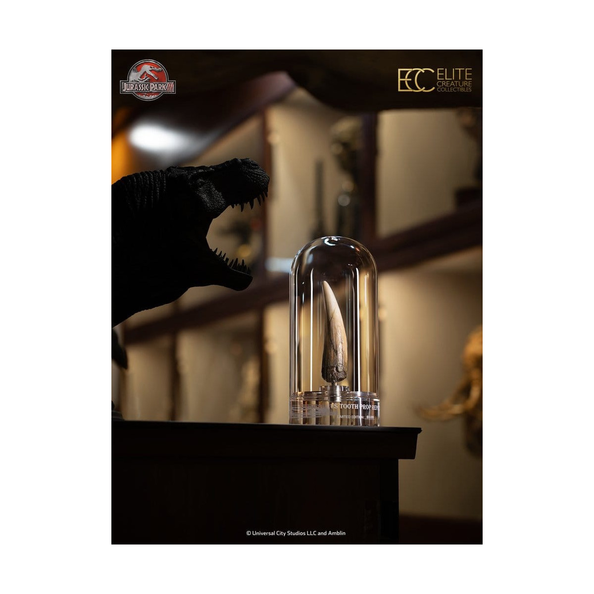 ECC Elite Creature Collectibles - Jurassic Park 3 Réplica 1/1 Diente de espinosaurio