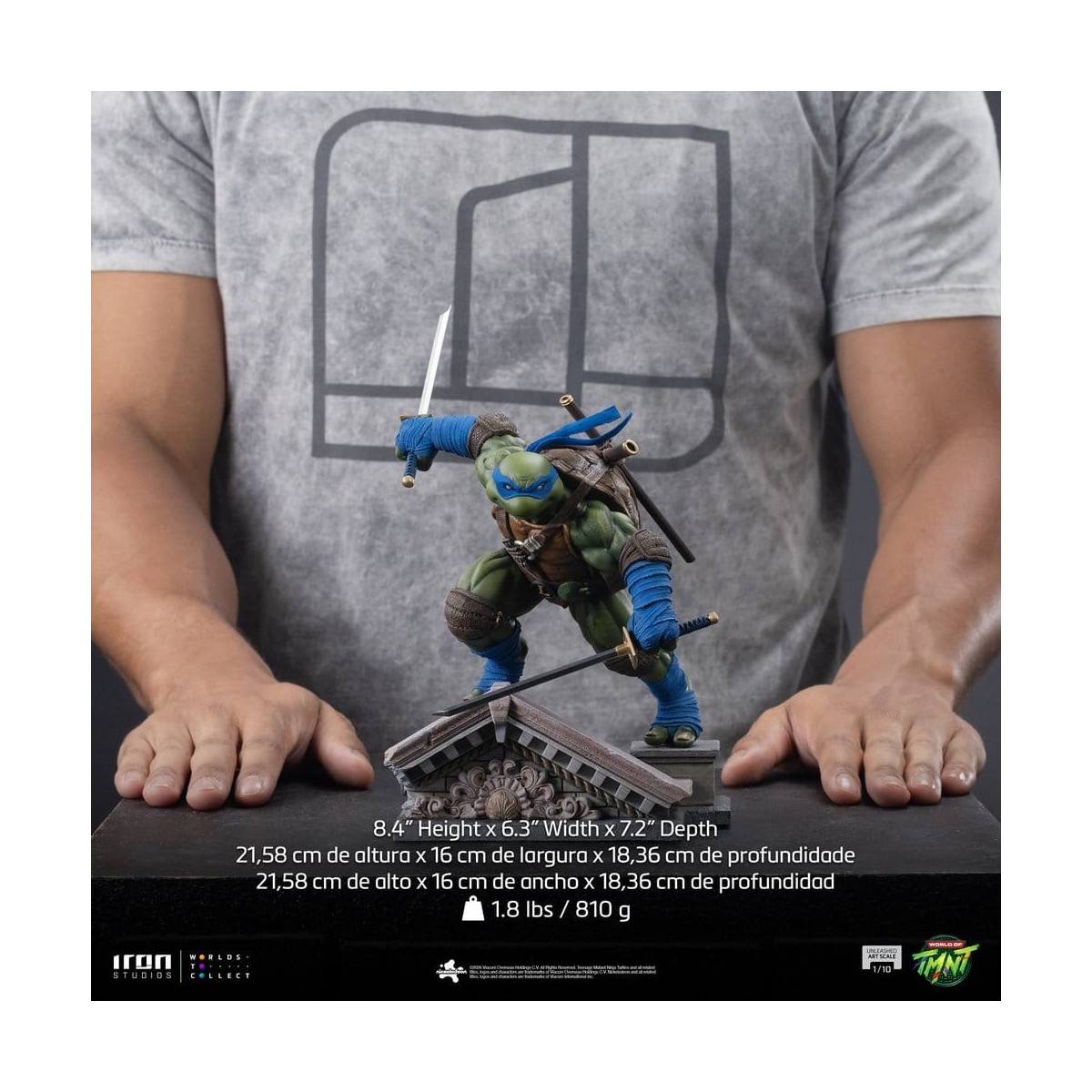 Iron Studios - TMNT - Leonardo Unleashed Art Escala 1/10 - Teenage Mutant Ninja Turtles