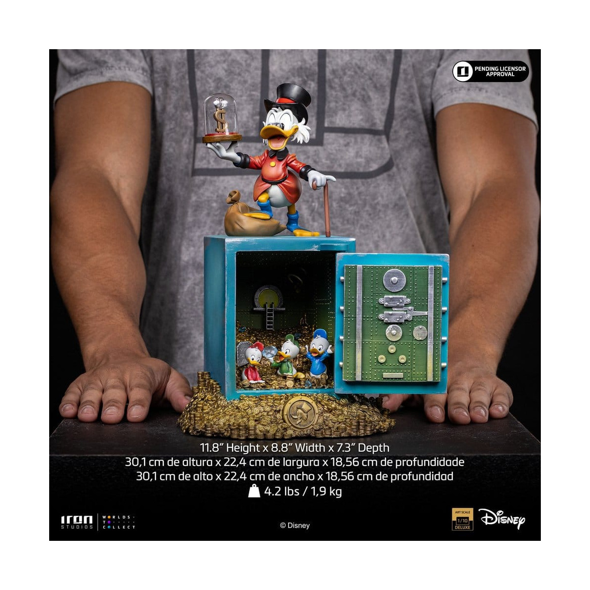 Iron Studios - Disney Tío Gilito McPato y Sobrinos Deluxe Art Scale 1/10 - Duck Tales