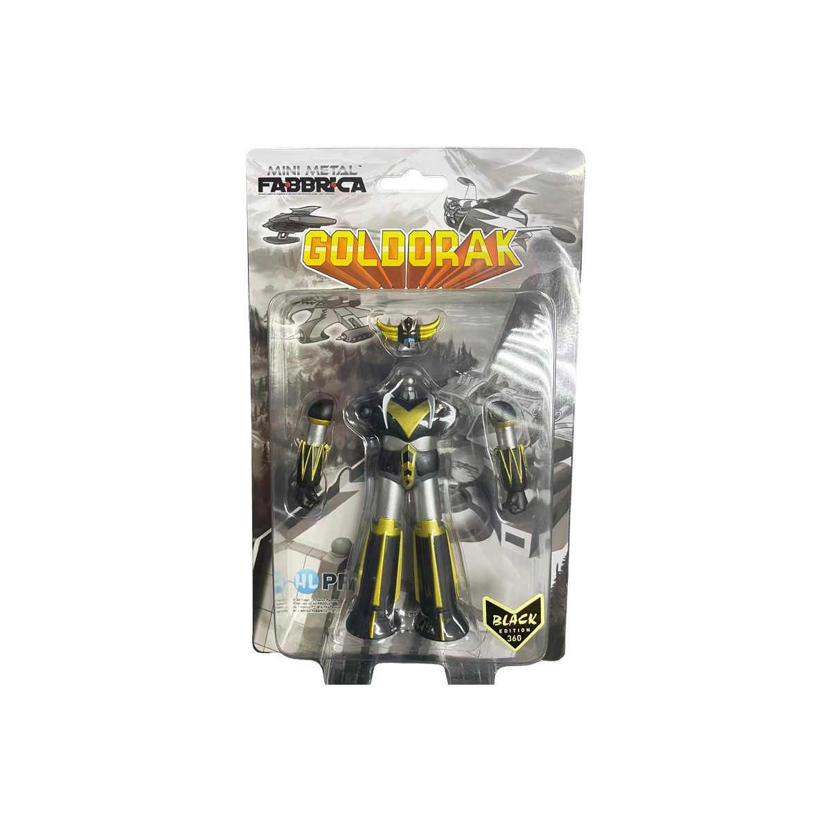 HL Pro - Grendizer Mini Metal Fabbrica Negro y Oro Exclusivo Coleccionista Figurita - Ufo Robot Grendizer