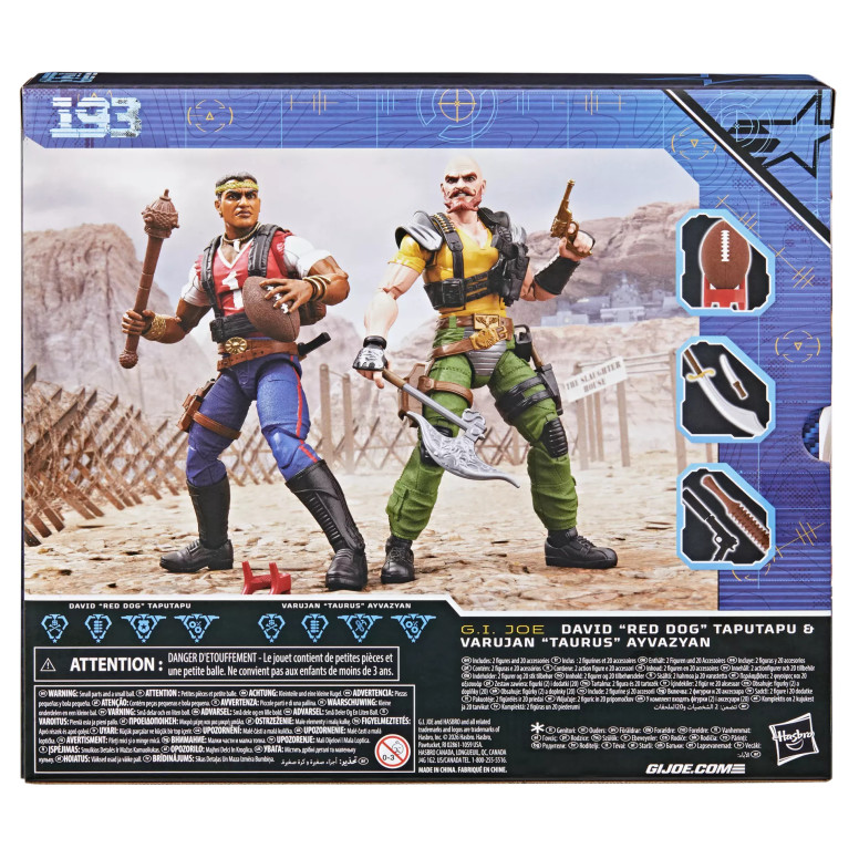 Hasbro G.I.JOE Serie Clasificada - David "Red Dog" Taputapu y Varujan "Taurus" Ayvazyan