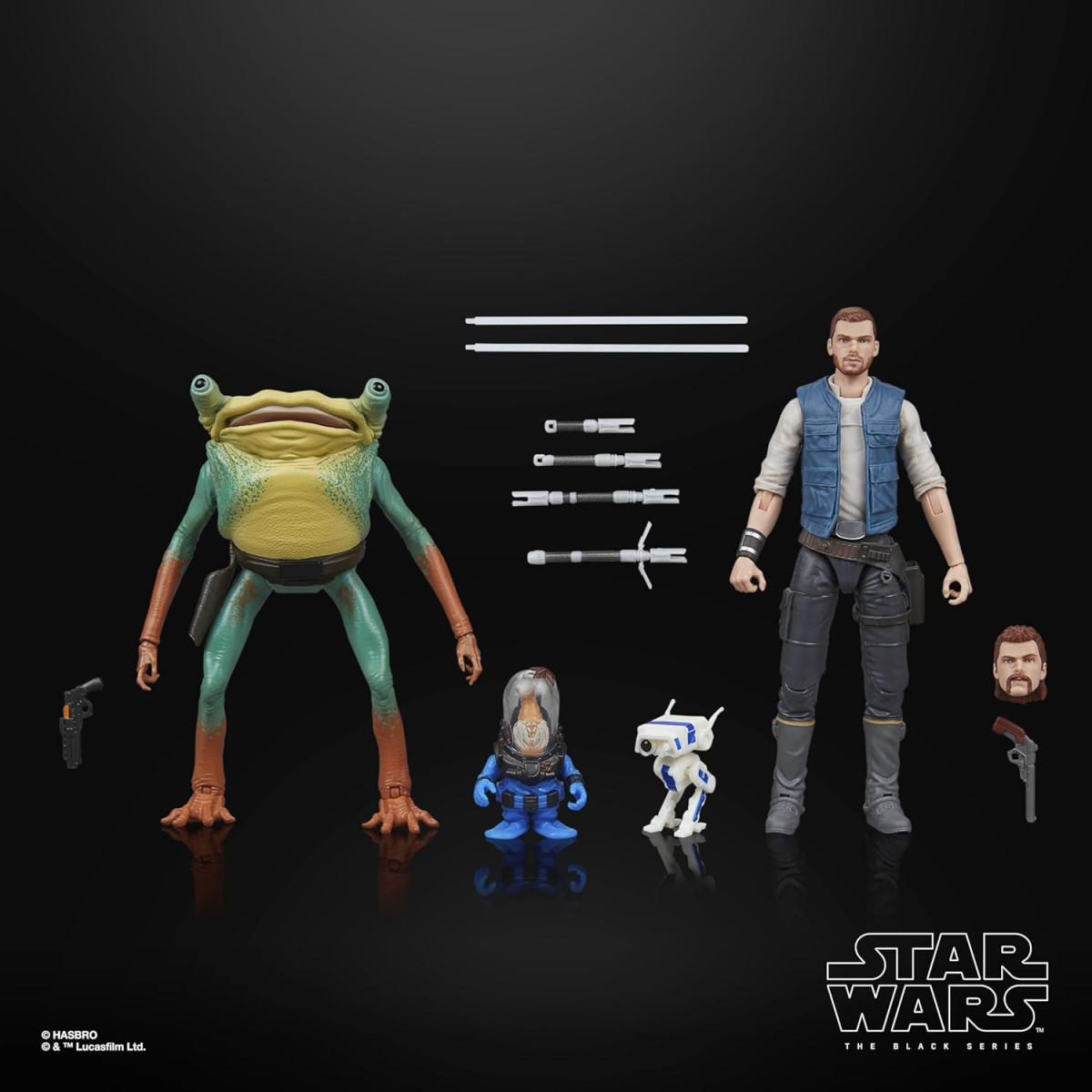 Star Wars Black Series - Pack Jedi Survivor - Cal Kestis, BD-1, Turgle & Skoova Stev