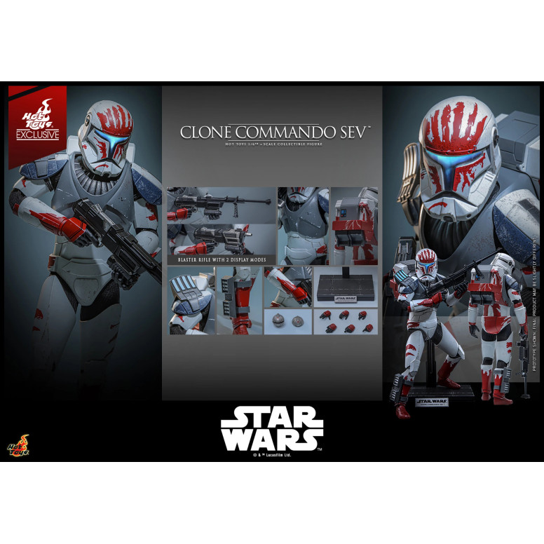 Hot Toys Star Wars - Clone Commando Sev - The Clone Wars 1/6 Hot Toys Exclusivo