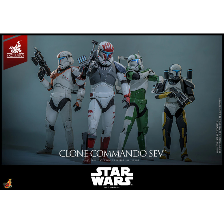 Hot Toys Star Wars - Clone Commando Sev - The Clone Wars 1/6 Hot Toys Exclusivo