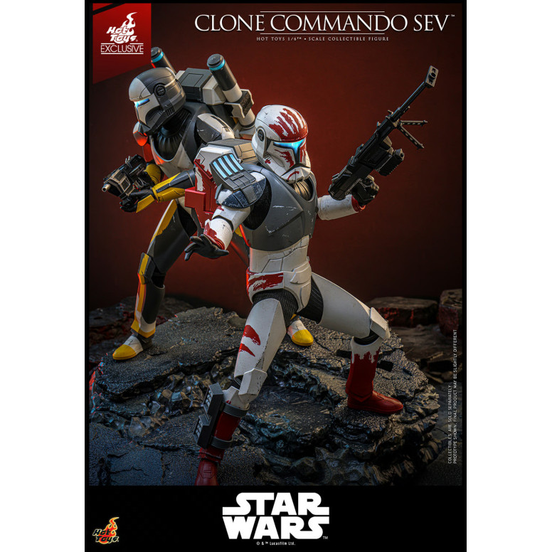 Hot Toys Star Wars - Clone Commando Sev - The Clone Wars 1/6 Hot Toys Exclusivo