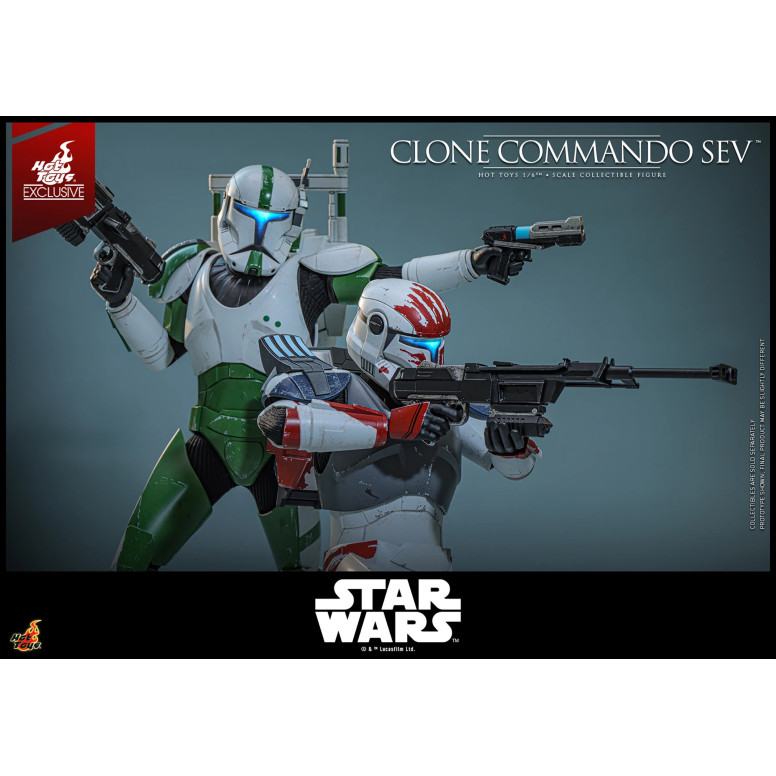 Hot Toys Star Wars - Clone Commando Sev - The Clone Wars 1/6 Hot Toys Exclusivo