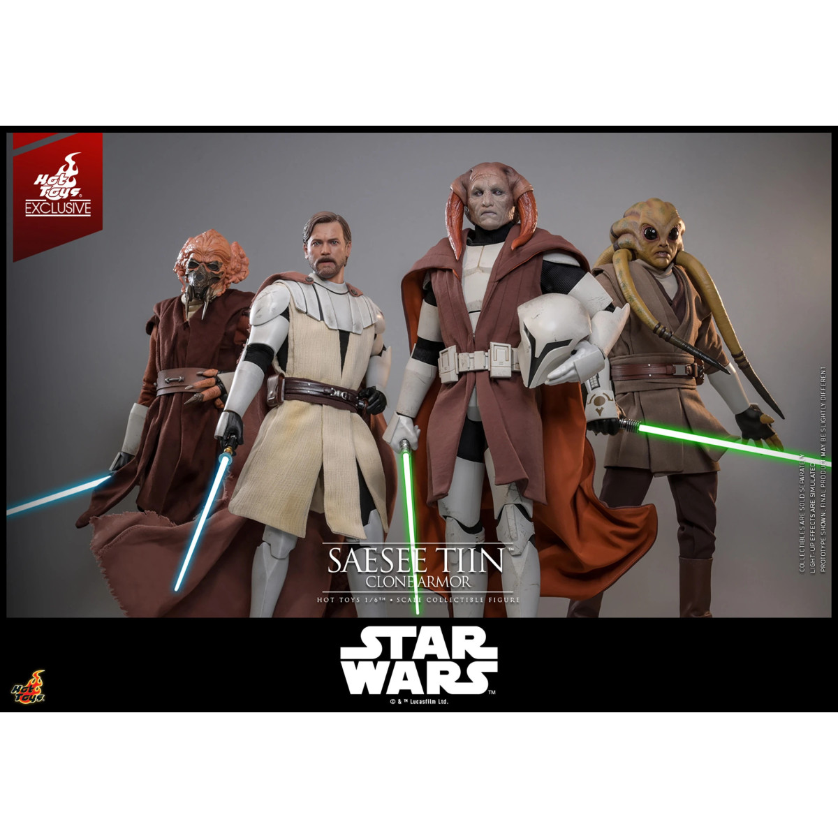 Hot Toys Star Wars - Saesee Tiin (Clone Armor) TMS 1/6 - The Clone Wars Hot Toys Exclusivo