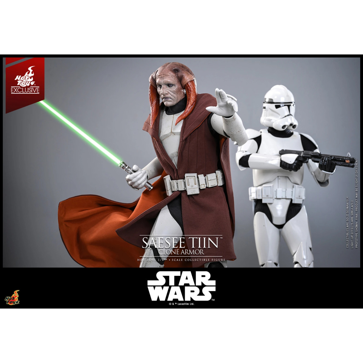 Hot Toys Star Wars - Saesee Tiin (Clone Armor) TMS 1/6 - The Clone Wars Hot Toys Exclusivo