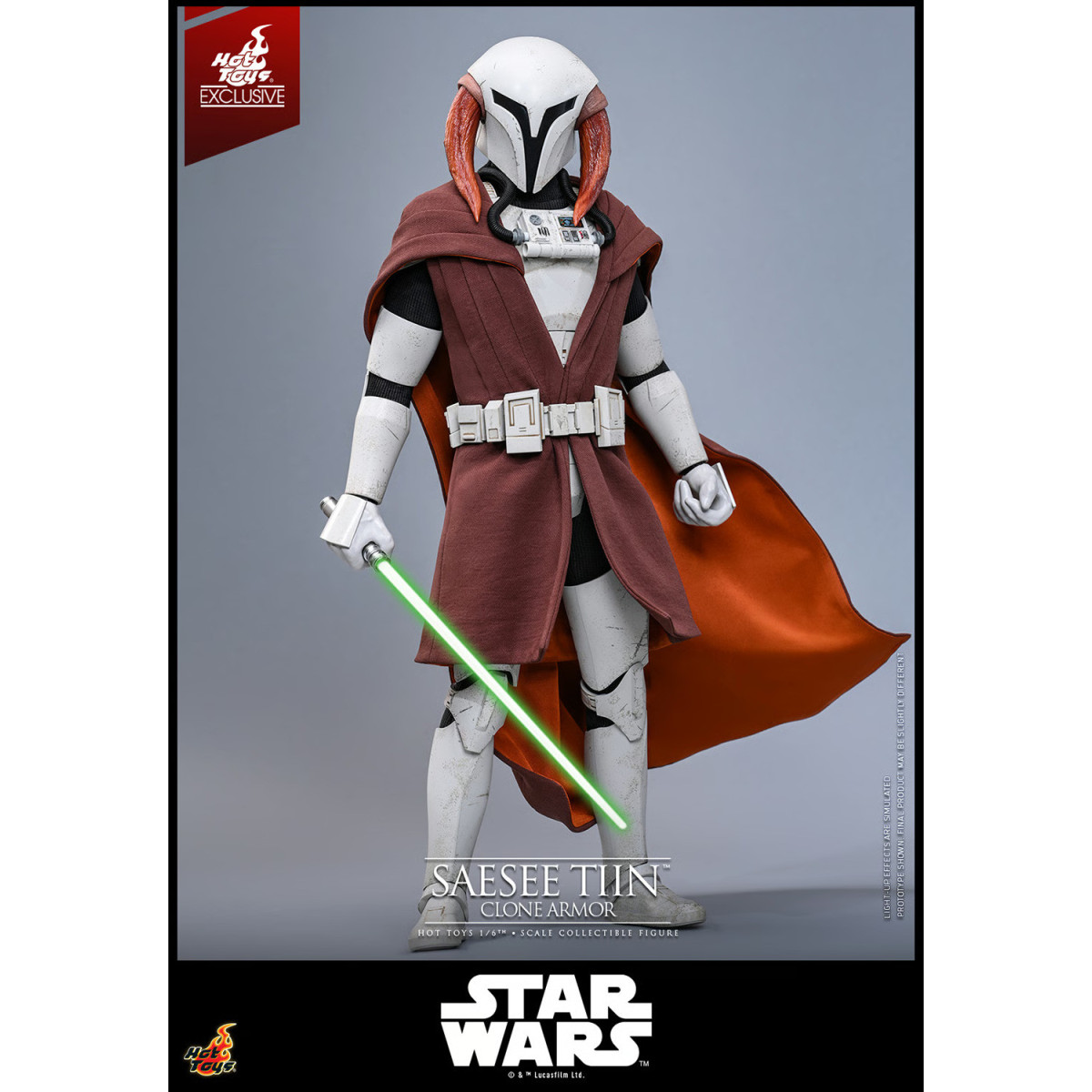 Hot Toys Star Wars - Saesee Tiin (Clone Armor) TMS 1/6 - The Clone Wars Hot Toys Exclusivo