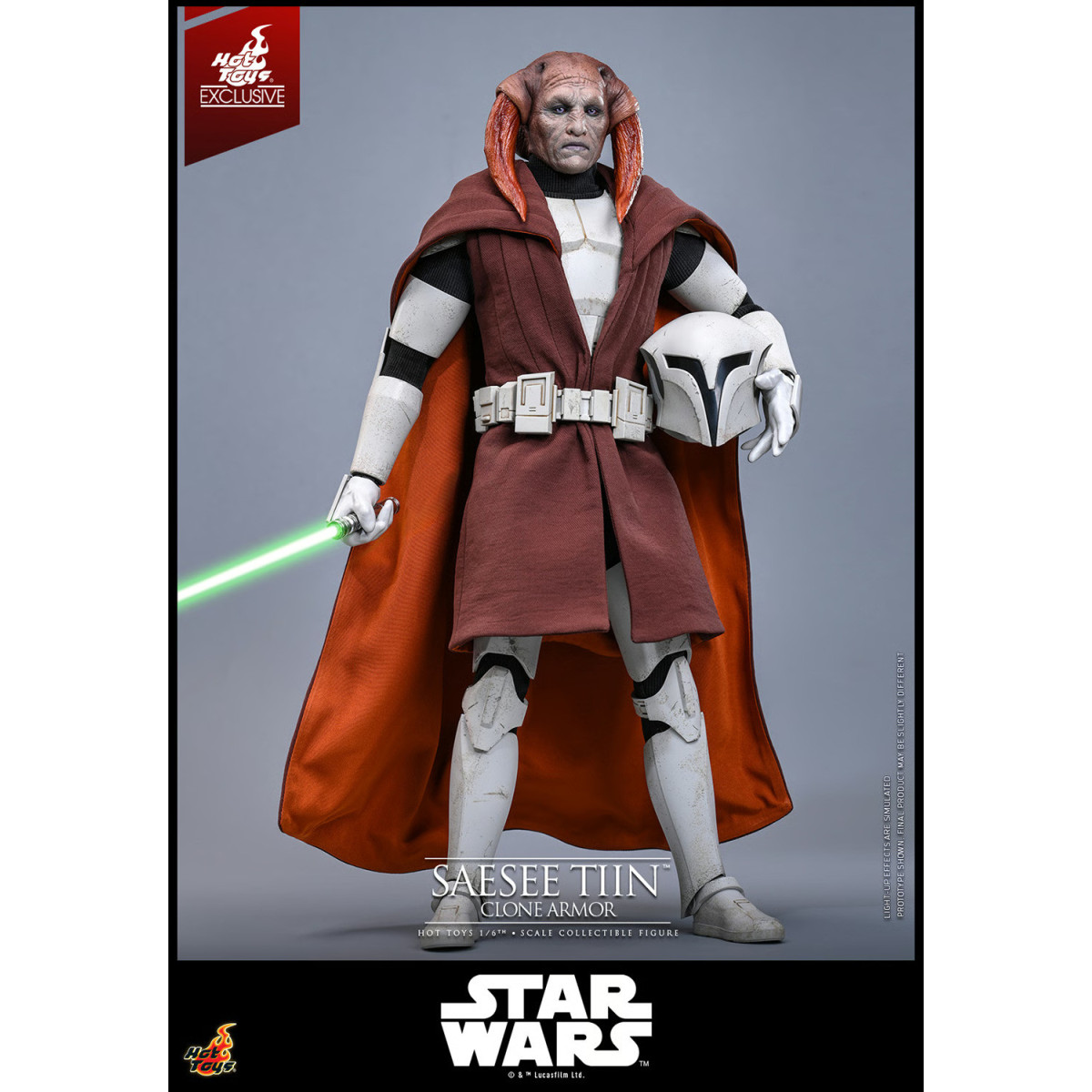 Hot Toys Star Wars - Saesee Tiin (Clone Armor) TMS 1/6 - The Clone Wars Hot Toys Exclusivo