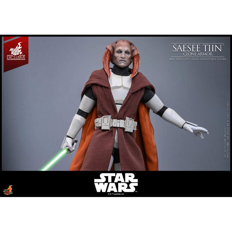 Hot Toys Star Wars - Saesee Tiin (Clone Armor) TMS 1/6 - The Clone Wars Hot Toys Exclusivo