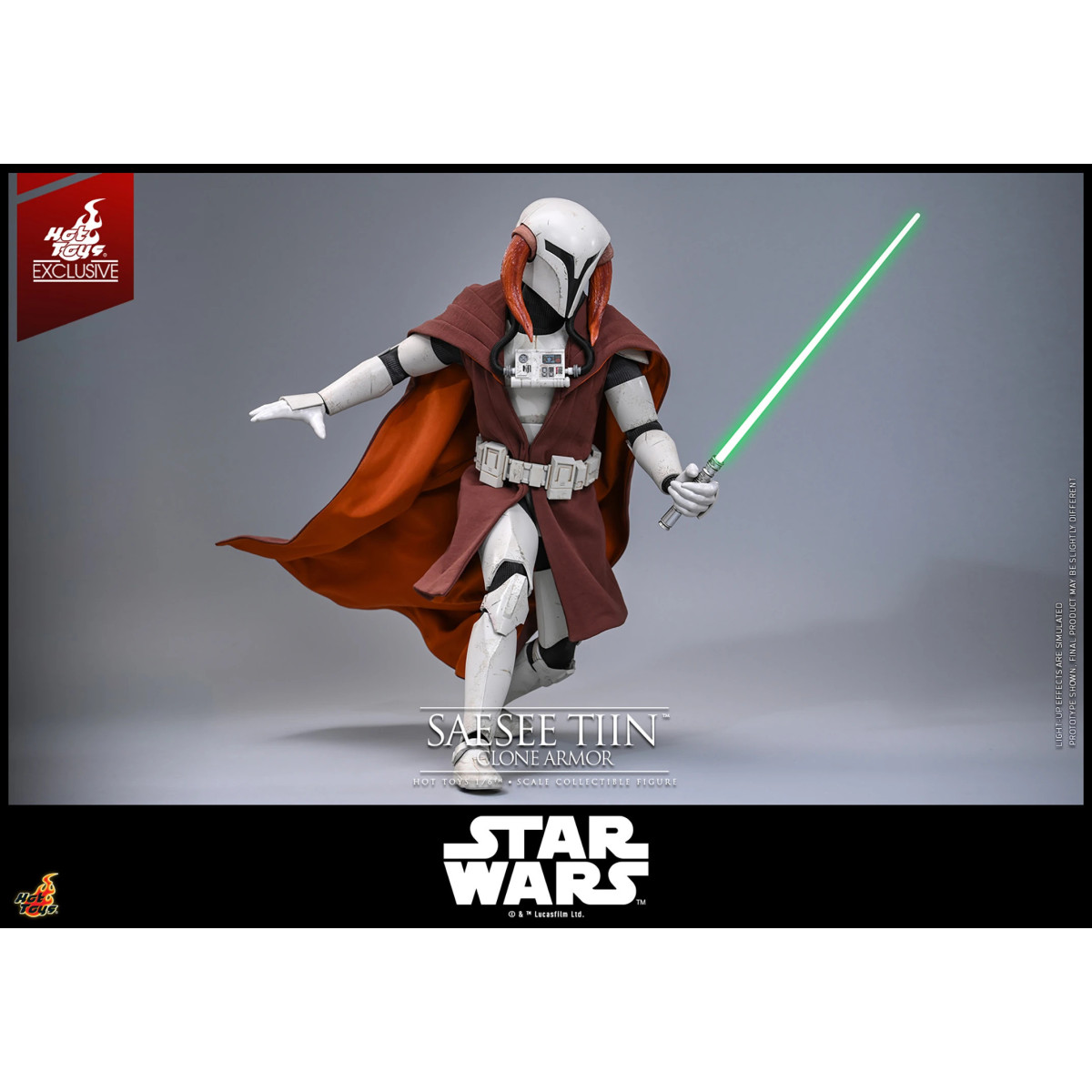 Hot Toys Star Wars - Saesee Tiin (Clone Armor) TMS 1/6 - The Clone Wars Hot Toys Exclusivo