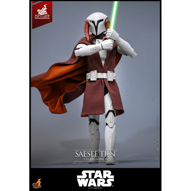 Hot Toys Star Wars - Saesee Tiin (Clone Armor) TMS 1/6 - The Clone Wars Hot Toys Exclusivo