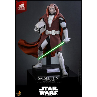 Hot Toys Star Wars - Saesee Tiin (Clone Armor) TMS 1/6 - The Clone Wars Hot Toys Exclusivo