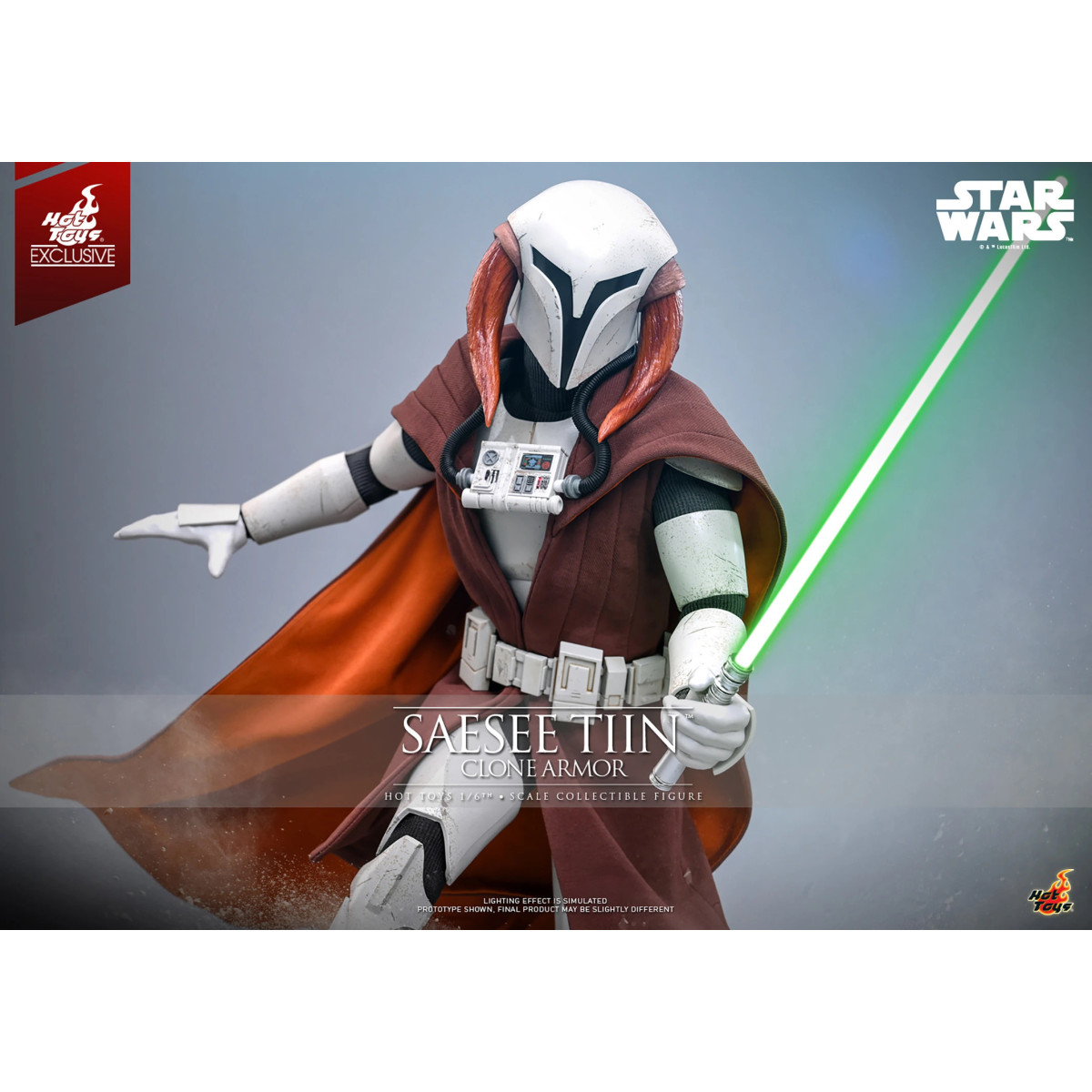 Hot Toys Star Wars - Saesee Tiin (Clone Armor) TMS 1/6 - The Clone Wars Hot Toys Exclusivo