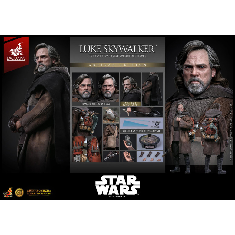 Hot Toys Star Wars - Luke Skywalker (Artisan Editon) MMS 1/6 - Los Últimos Jedi Hot Toys Exclusivo