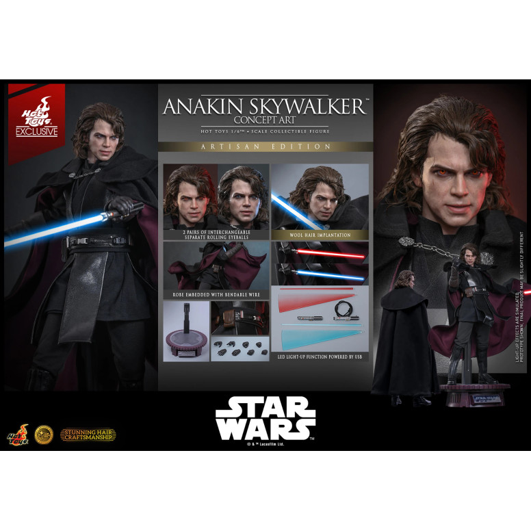 Hot toys Star Wars: Anakin Skywalker (Concept Art Version) (Artisan Edition) MMS 1/6 - Hot Toys Exclusivo