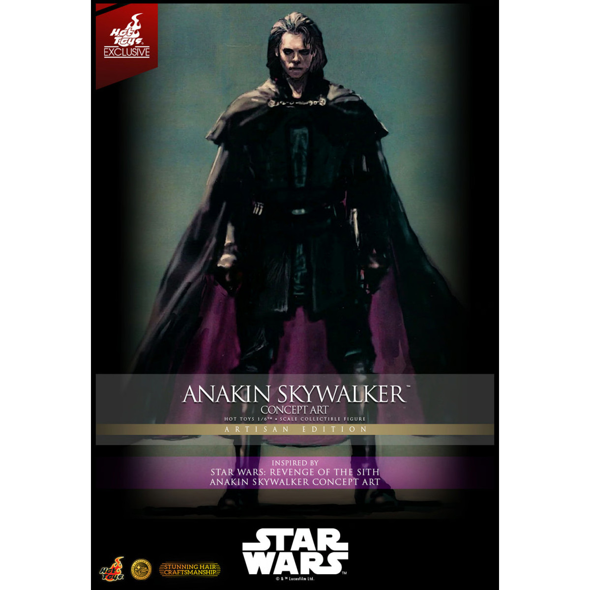 Hot toys Star Wars: Anakin Skywalker (Concept Art Version) (Artisan Edition) MMS 1/6 - Hot Toys Exclusivo