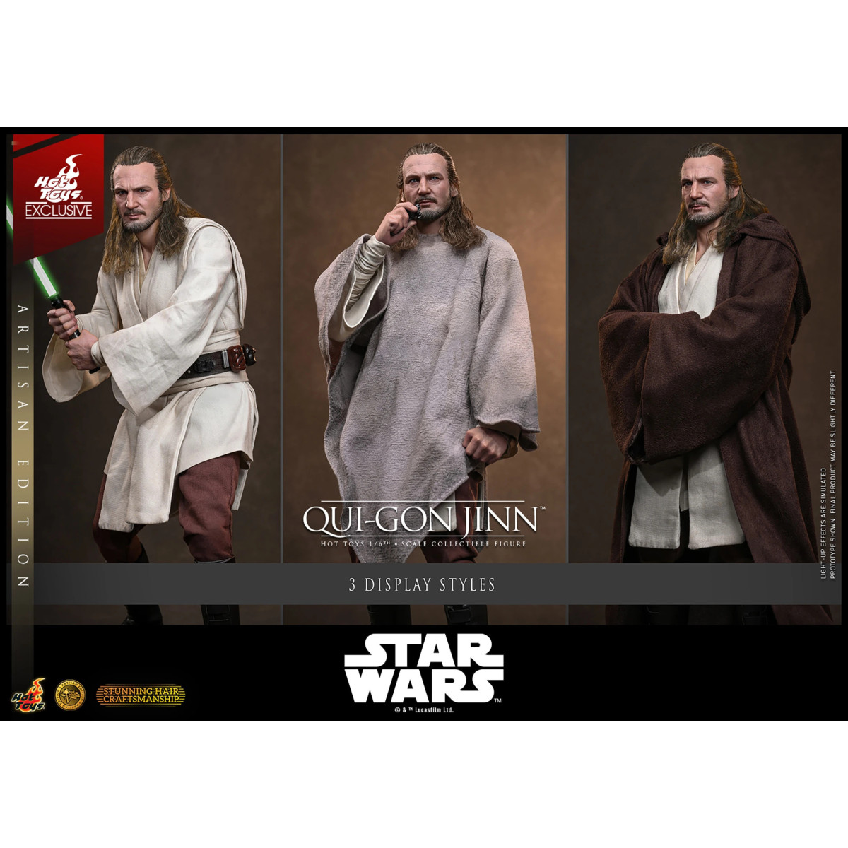 Hot Toys Star Wars La Amenaza Fantasma - Qui-Gon Jinn (Artisan Edition) 1/6 MMS881