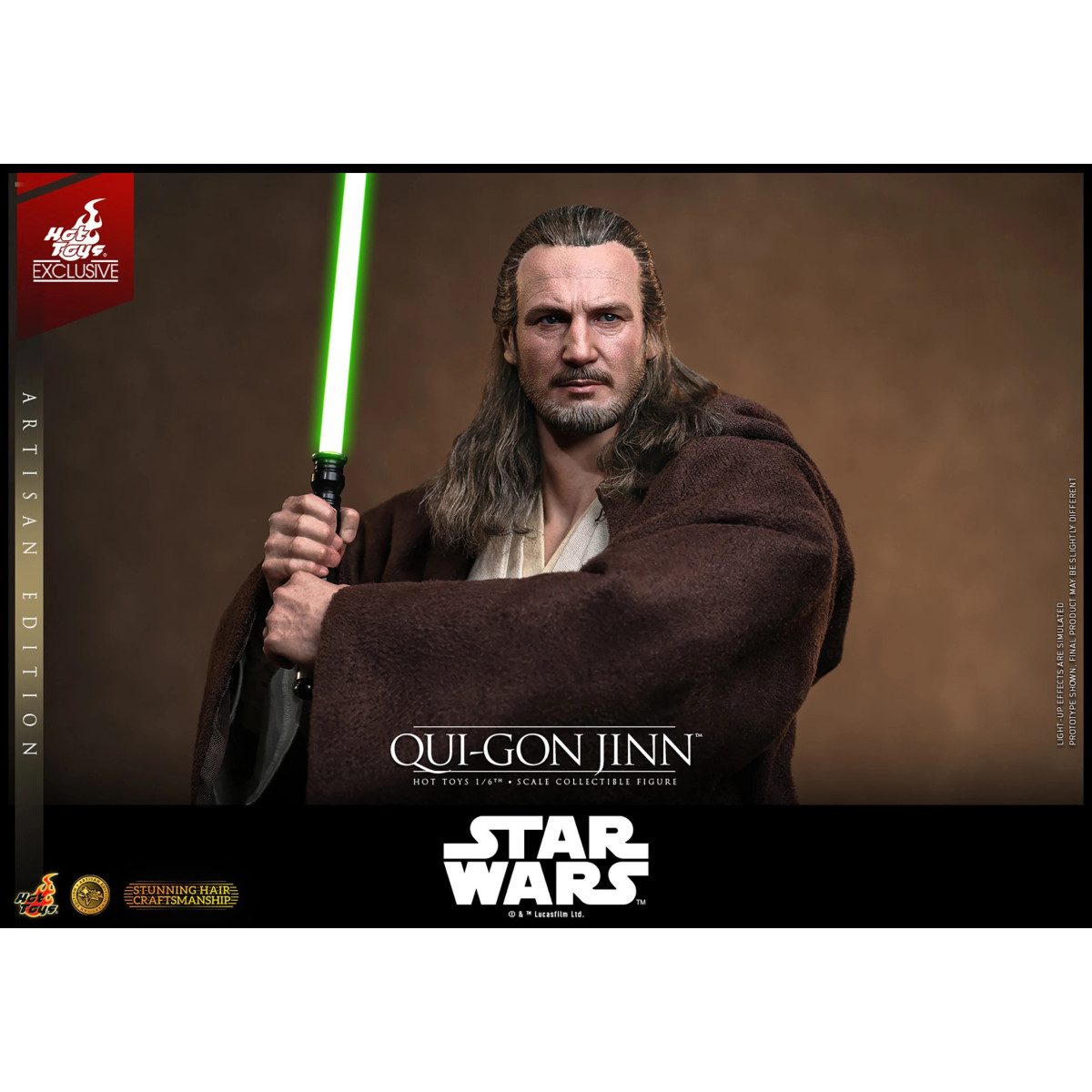 Hot Toys Star Wars La Amenaza Fantasma - Qui-Gon Jinn (Artisan Edition) 1/6 MMS881