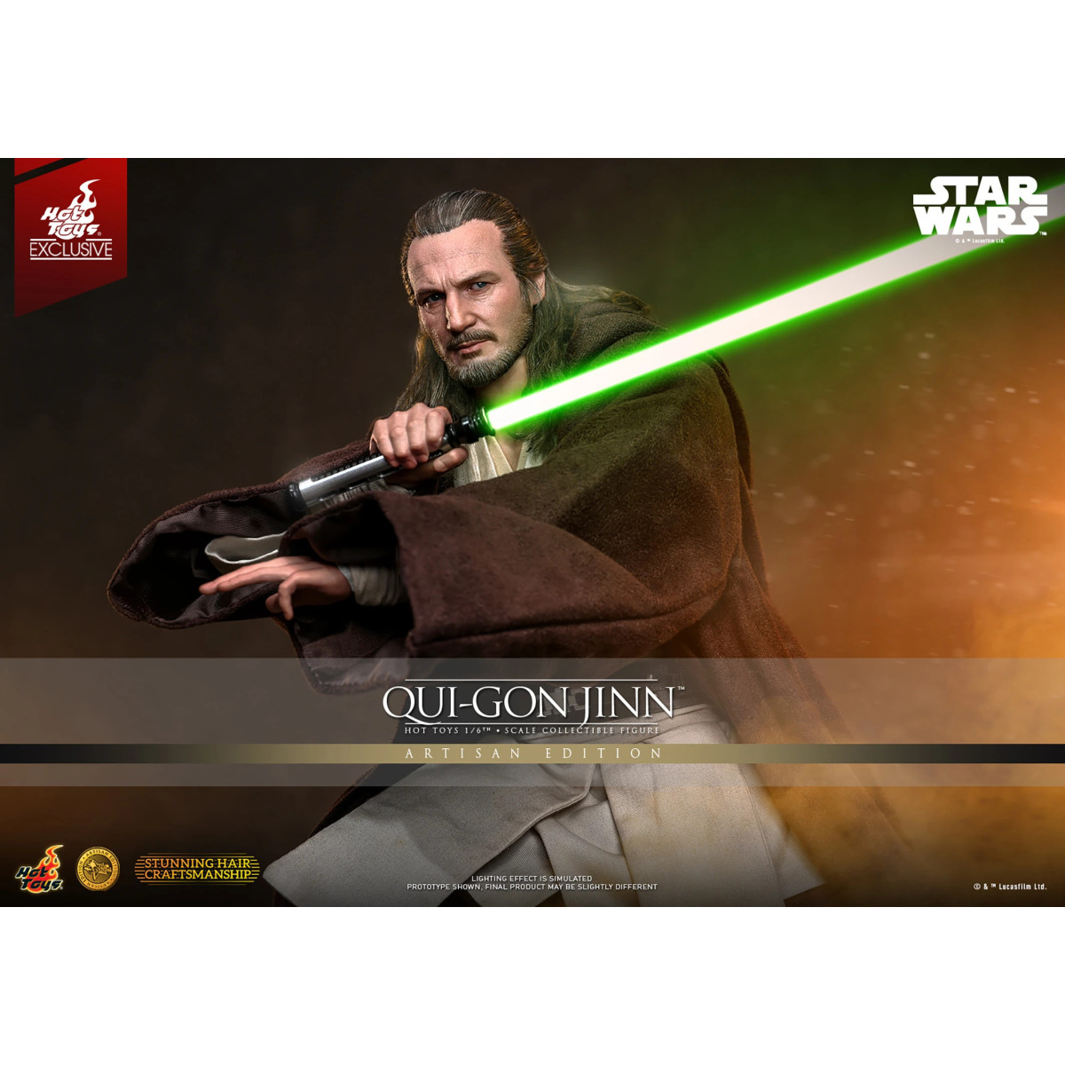 Hot Toys Star Wars La Amenaza Fantasma - Qui-Gon Jinn (Artisan Edition) 1/6 MMS881