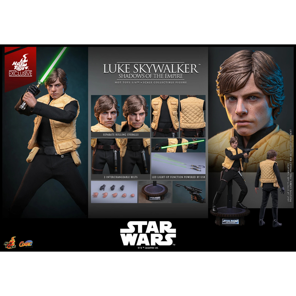 Hot Toys Star Wars - Luke Skywalker (Sombras del Imperio) 1/6 - Hot Toys Exclusivo