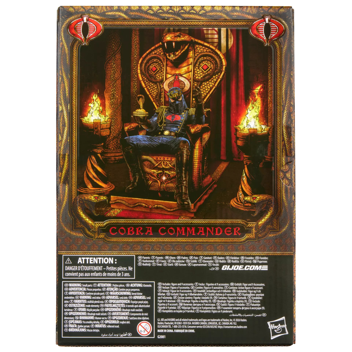 Hasbro G.I.JOE Serie Classified - Sudadera con capucha « » con el conjunto «Throne» Cobra