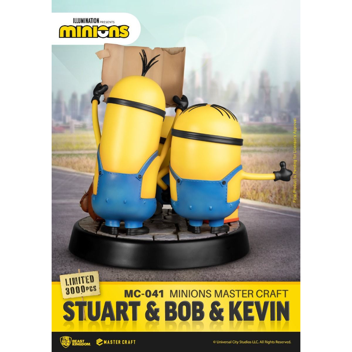 Beast Kingdom Iluminación - Master Craft Stuart, Bob y Kevin - Minions
