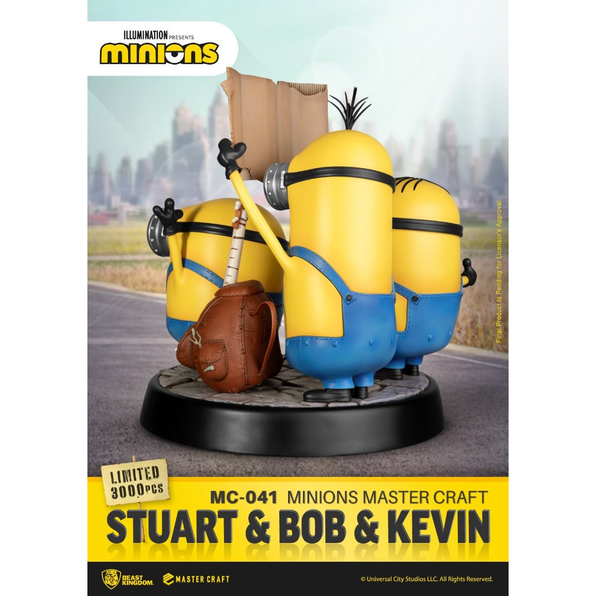 Beast Kingdom Iluminación - Master Craft Stuart, Bob y Kevin - Minions