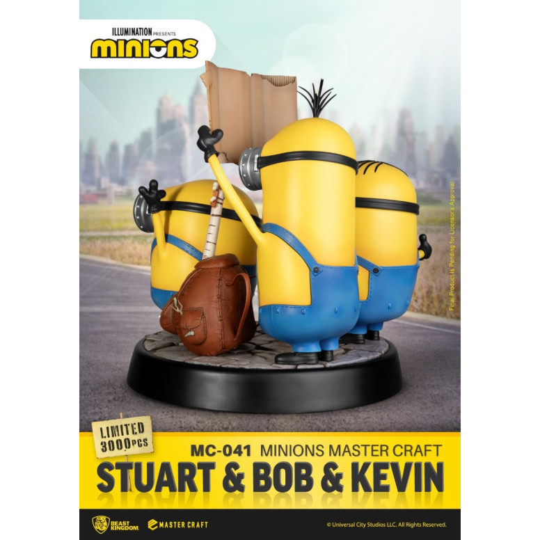 Beast Kingdom Iluminación - Master Craft Stuart, Bob y Kevin - Minions
