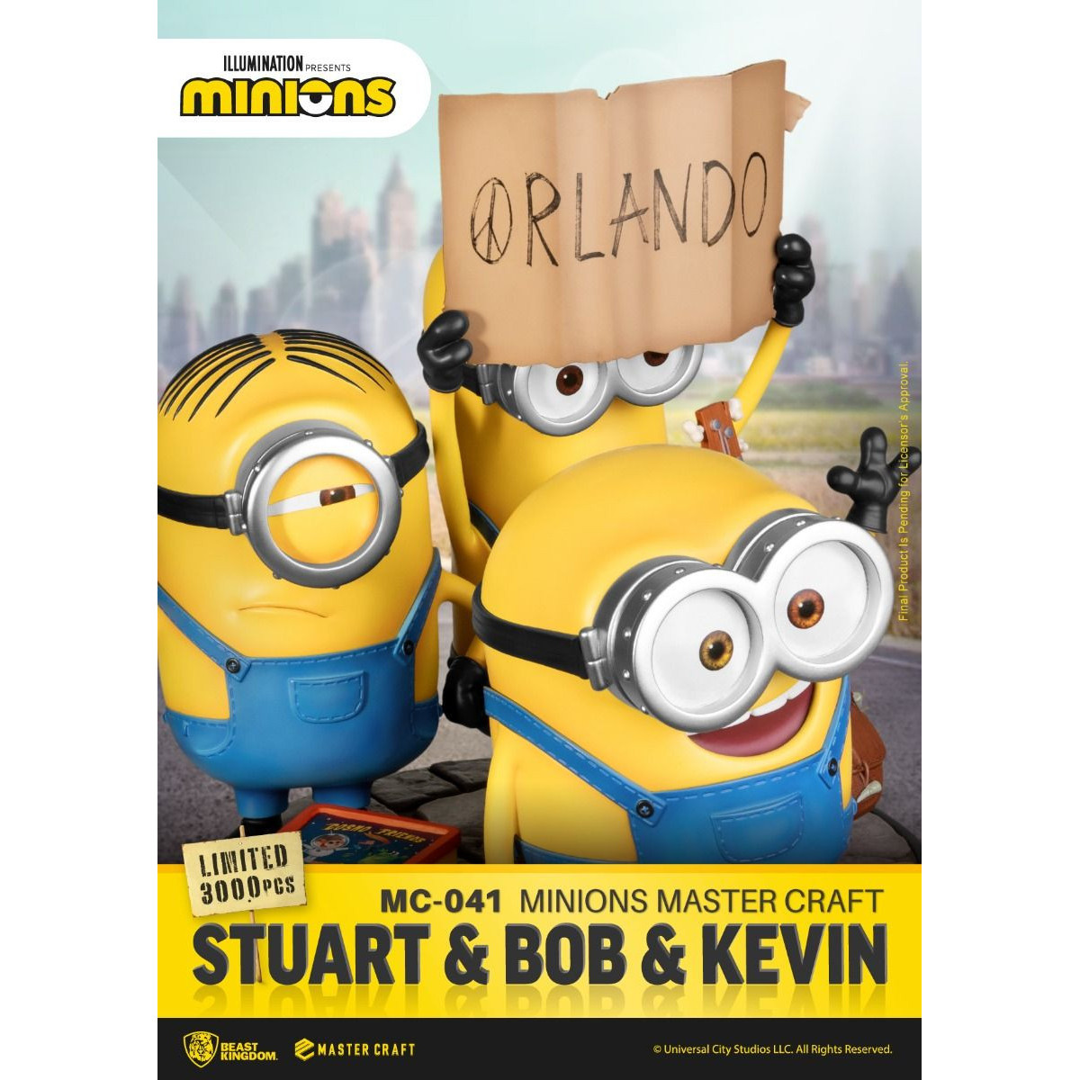 Beast Kingdom Iluminación - Master Craft Stuart, Bob y Kevin - Minions