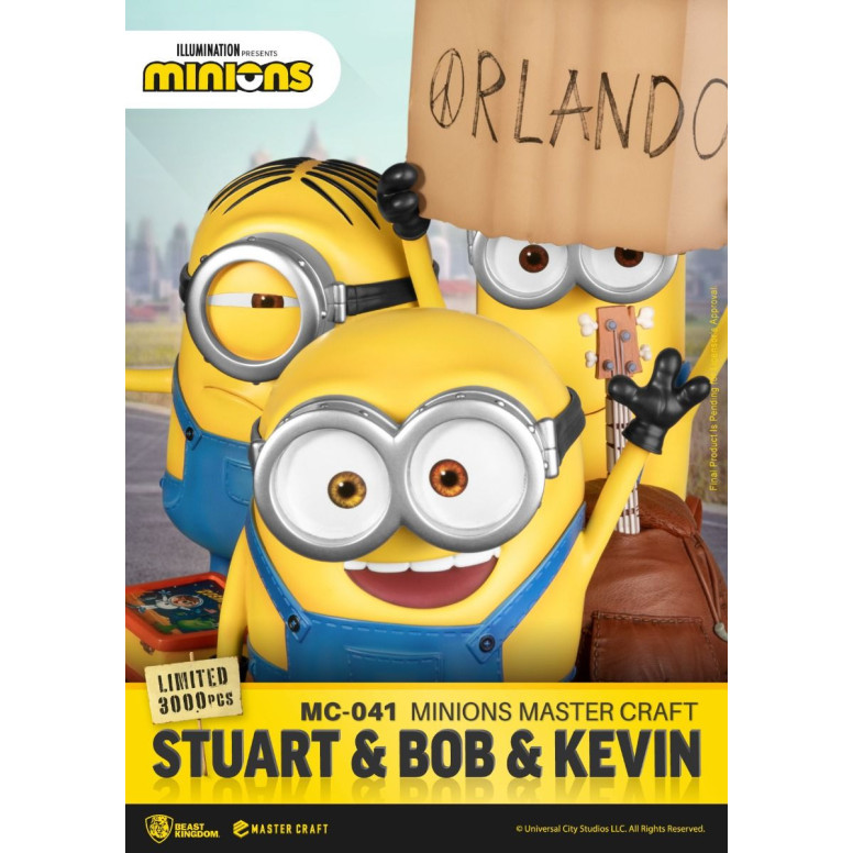Beast Kingdom Iluminación - Master Craft Stuart, Bob y Kevin - Minions