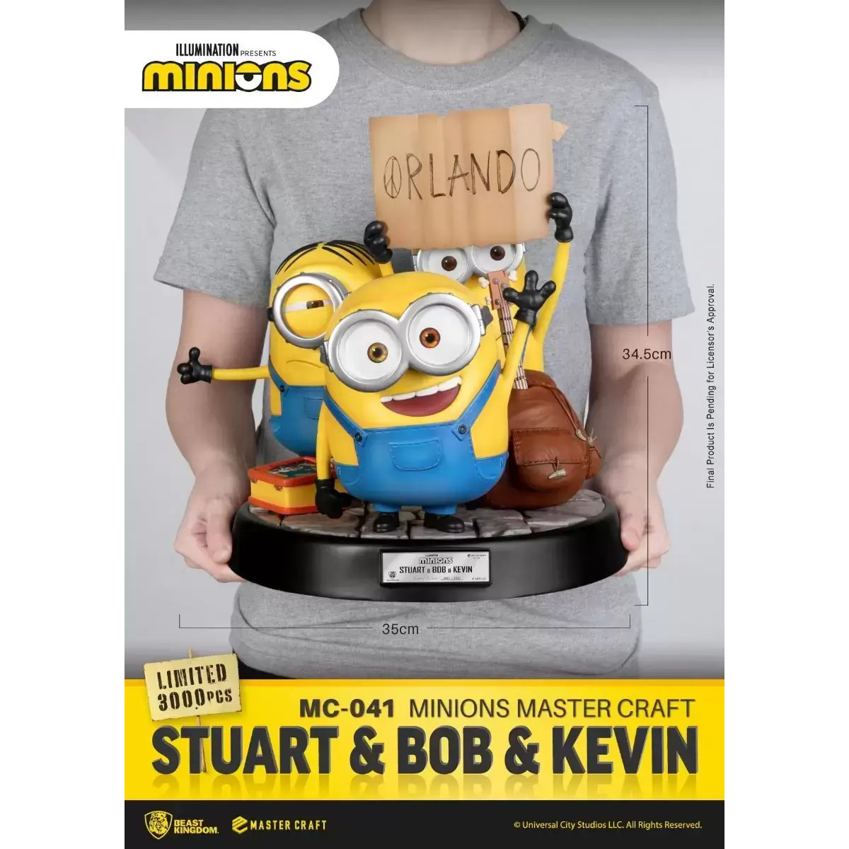 Beast Kingdom Iluminación - Master Craft Stuart, Bob y Kevin - Minions