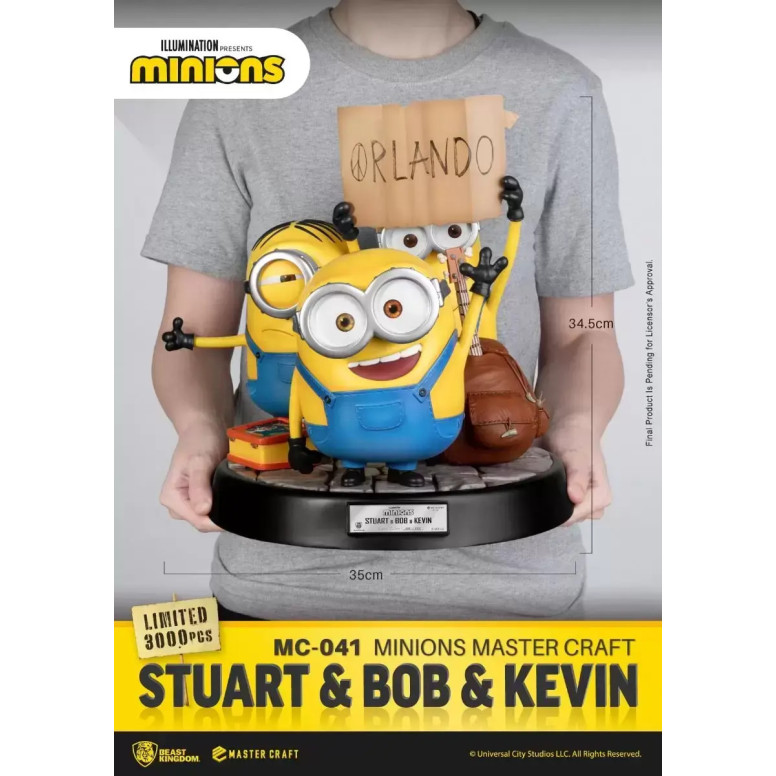 Beast Kingdom Iluminación - Master Craft Stuart, Bob y Kevin - Minions