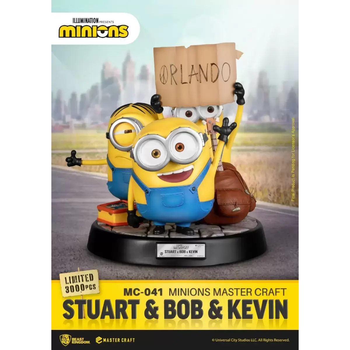 Beast Kingdom Iluminación - Master Craft Stuart, Bob y Kevin - Minions