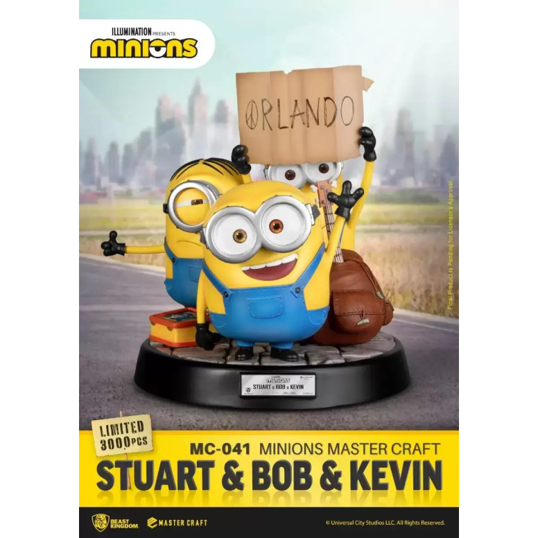 Beast Kingdom Iluminación - Master Craft Stuart, Bob y Kevin - Minions