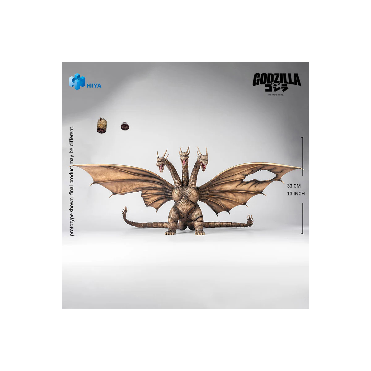 HIYA TOYS - Serie Exquisite Basic 1/12 - Versión «KING GHIDORAH BATTLE DAMAGED» - « Godzilla » contra King Ghidorah (1991)