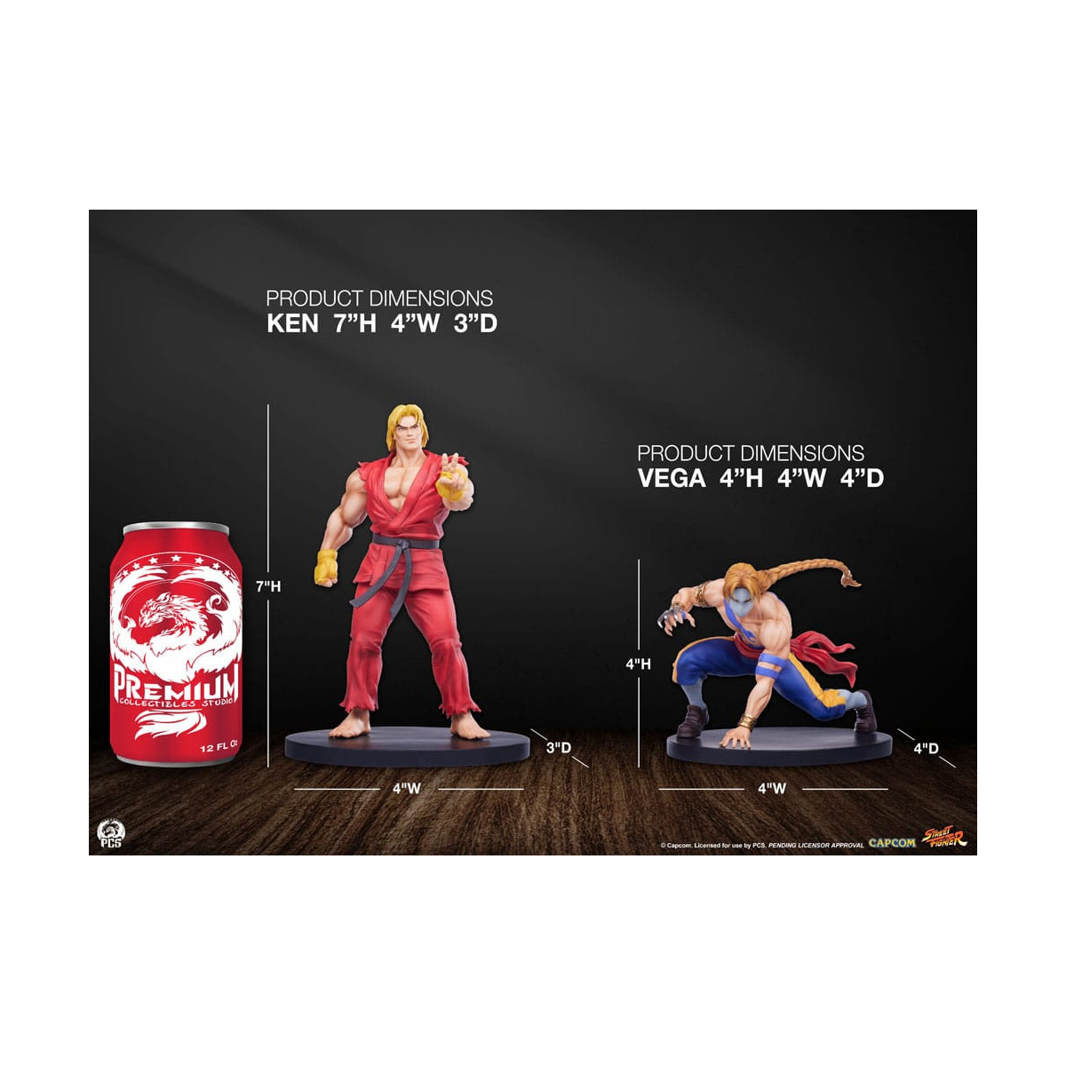 PCS - Street Fighter: Street Jam - Conjunto de estatuas a escala 1:10 de Ken y Vega