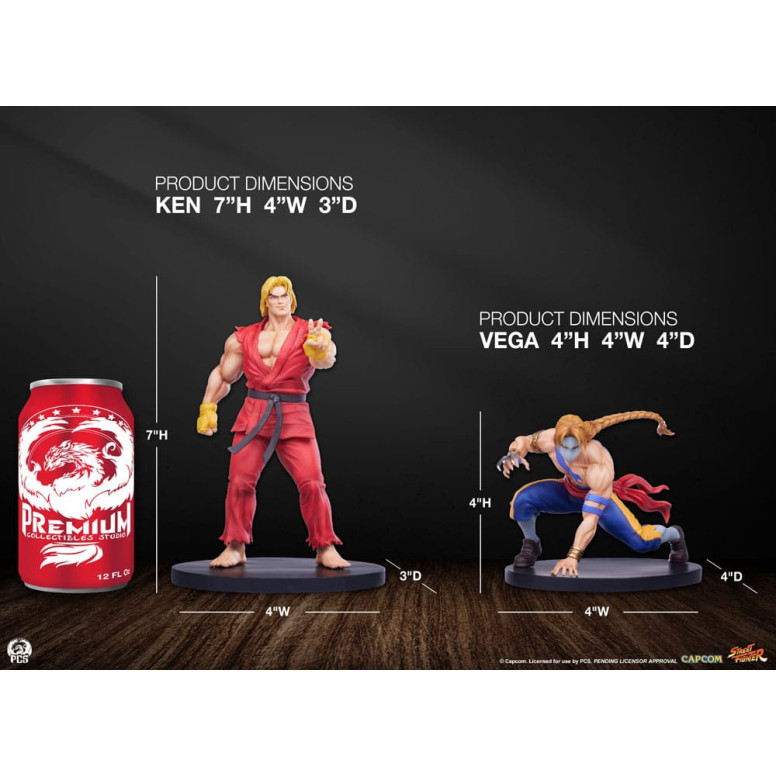 PCS - Street Fighter: Street Jam - Conjunto de estatuas a escala 1:10 de Ken y Vega