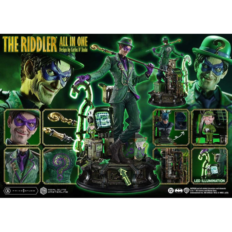 Prime 1 Studio - The Riddler All In One (Diseño de Carlos D'Anda) - Real Elite Masterline Serie 1/3