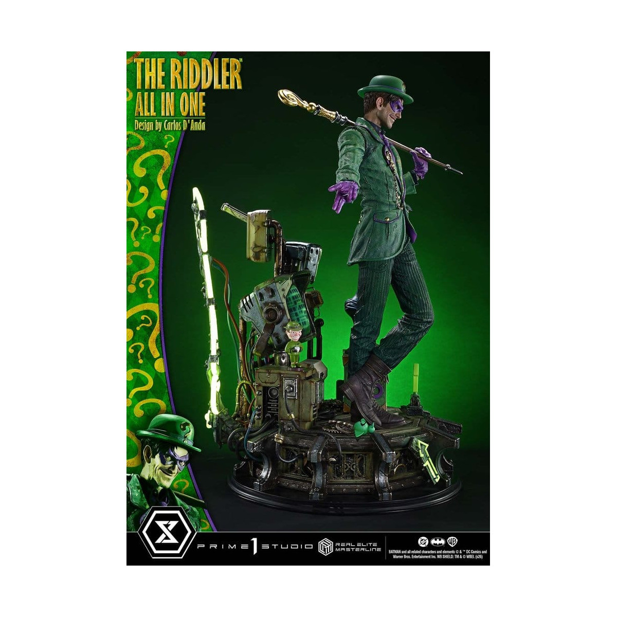 Prime 1 Studio - The Riddler All In One (Diseño de Carlos D'Anda) - Real Elite Masterline Serie 1/3